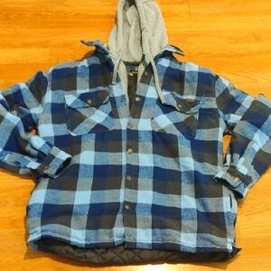 Stanley Blue and Gray Plaid Jacket SIZE SMALL